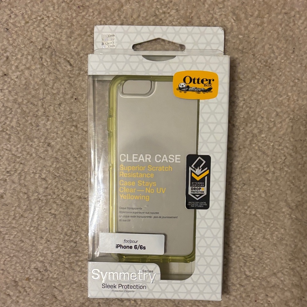 OtterBox Symmetry Clear Case with Green Edge for iPhone 6/6s